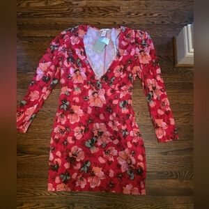 Vibrant Floral Long Sleeve Dress